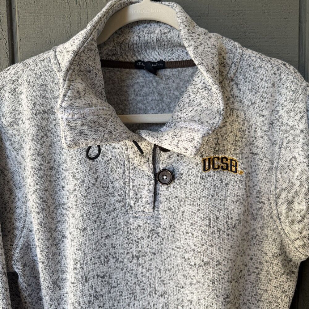 UCSB Champion Elite Pullover Sweater with Pockets Women’s Size L Gray